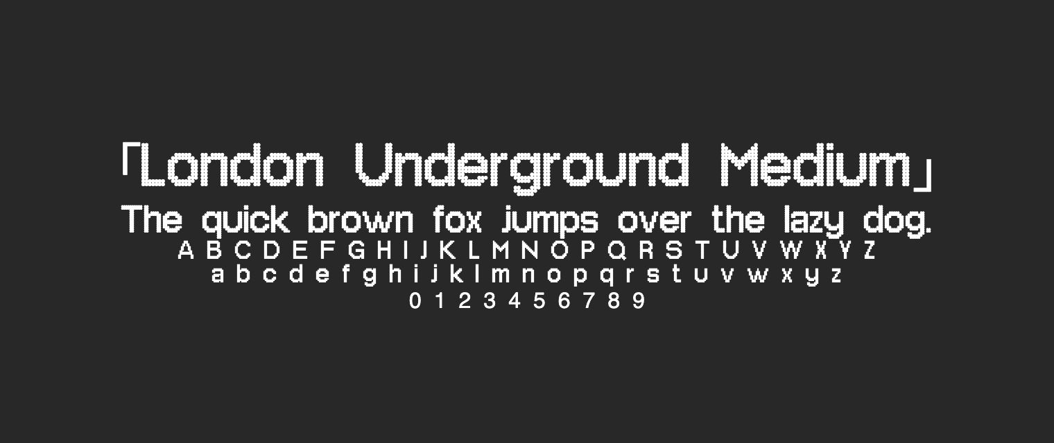 London Underground Medium字体预览